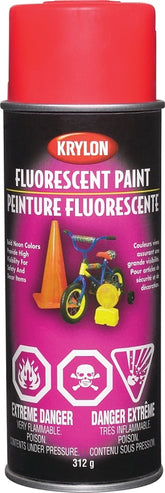 Krylon 43101 Fluorescent Spray Paint, Red Orange, 11 oz, Can